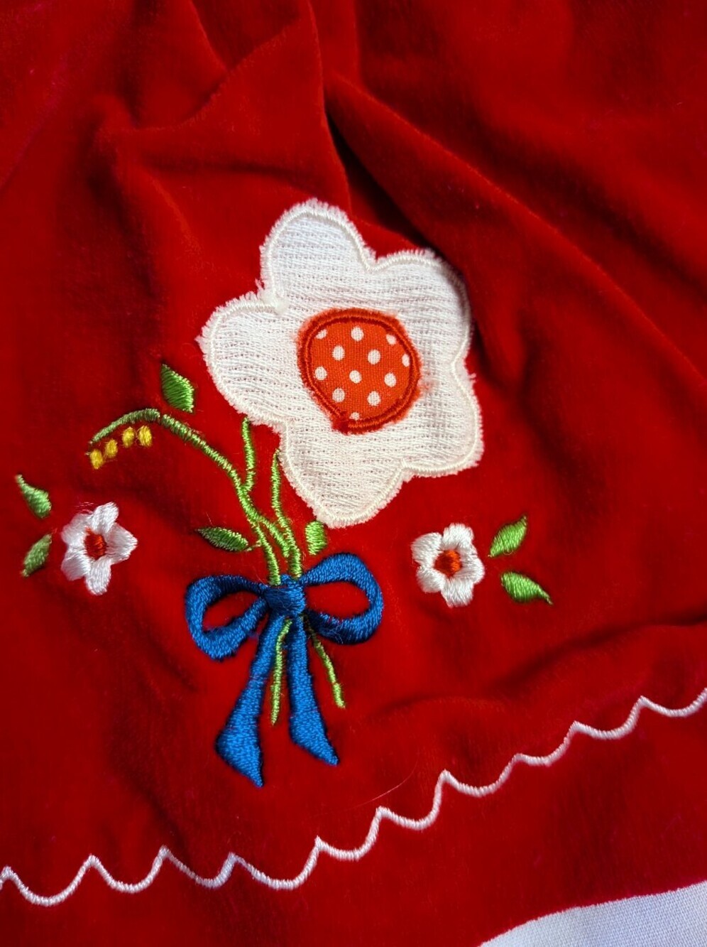 Vtg 1980s Floral Embroidered 2 Piece Infant Set - Picture 11 of 11